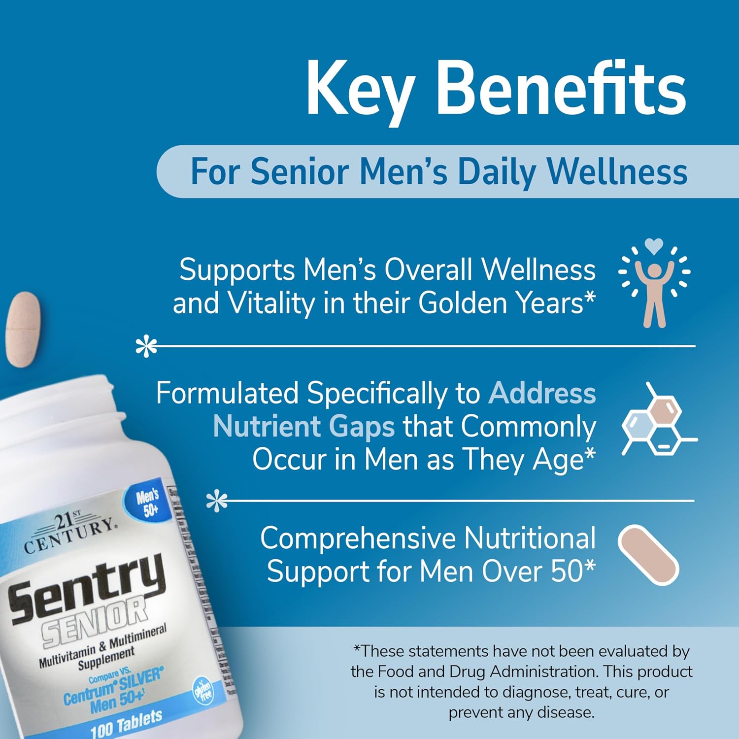 21st Century Sentry Senior Men 50Plus Tablets - görsel 2