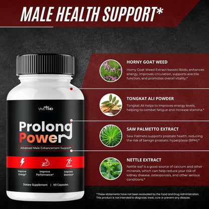 Prolong Power Pills, Prolong Power Supplement Capsules, ProlongPower Capsules, Prolong Power Advanced Formula, Prolong Power All-Natural Support Formula, ProlongPower Pills Reviews (60 Capsules)
