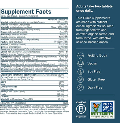 True Grace Daily Men's Multivitamin 50+ - 60 – CoQ10 – Fuels your cells' energy production and fights free – Image 2
