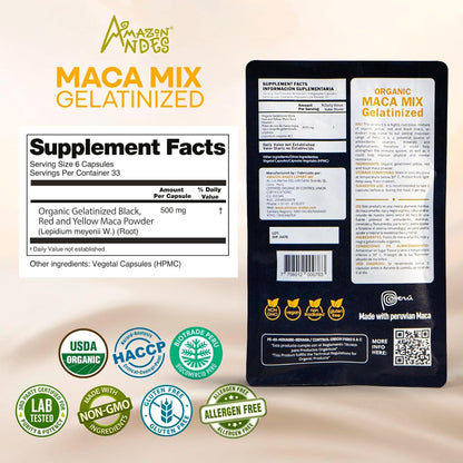 Premium Black, Red & Yellow Maca Capsules – – Enhanced Physical Performance: Traditionally used by athletes, maca – Image 2