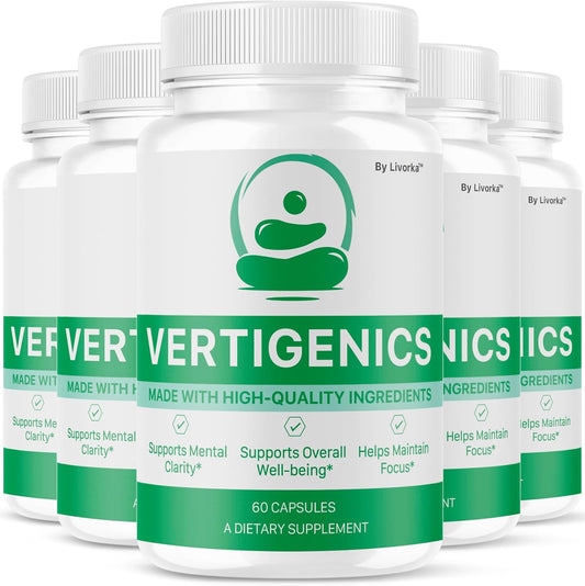 (5 Pack) Vertigenics Supplement Capsules, – Age and gender – formulations may differ for different life stages. – Image 1