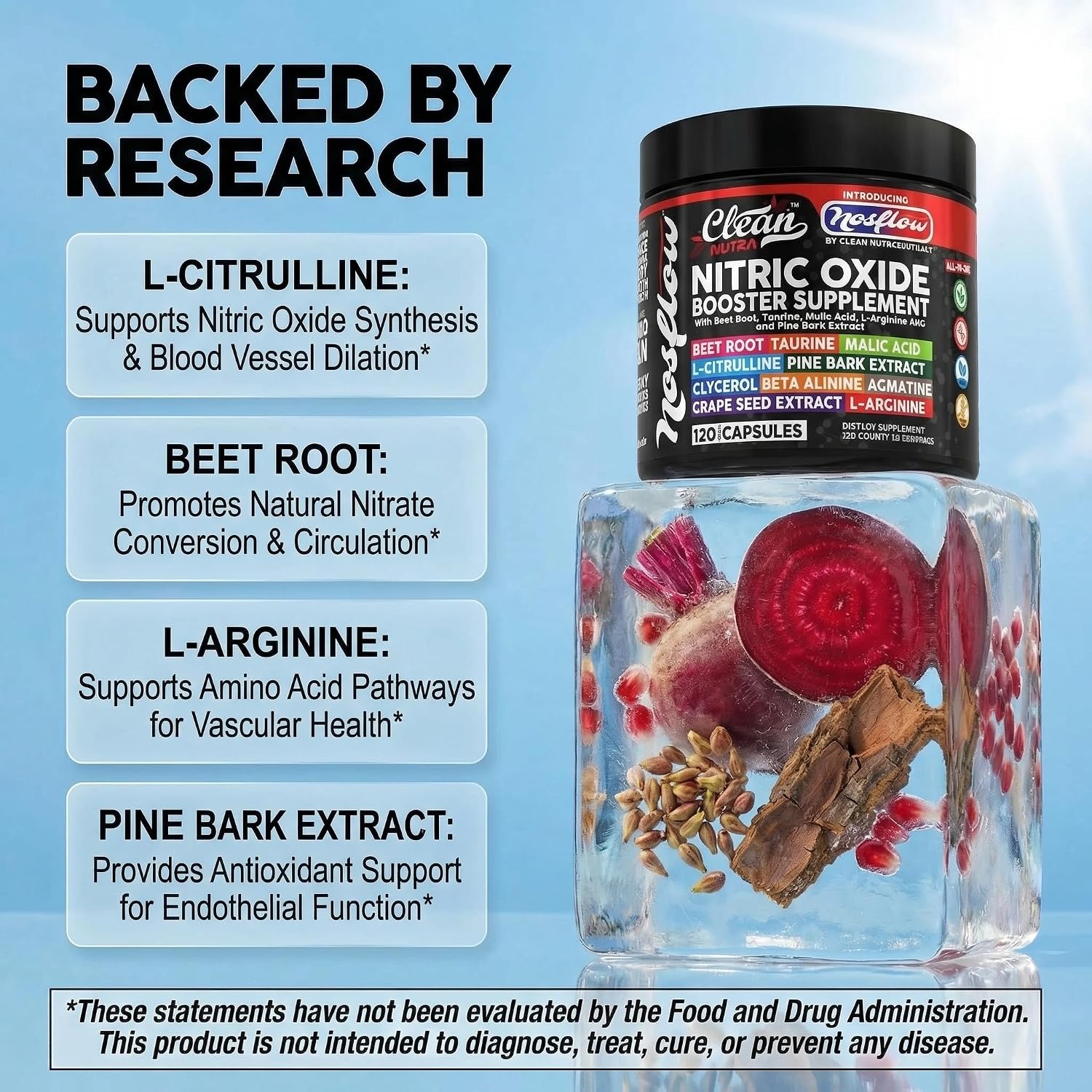 NosFlow Nitric Oxide Supplement for Men and Women's - görsel 3