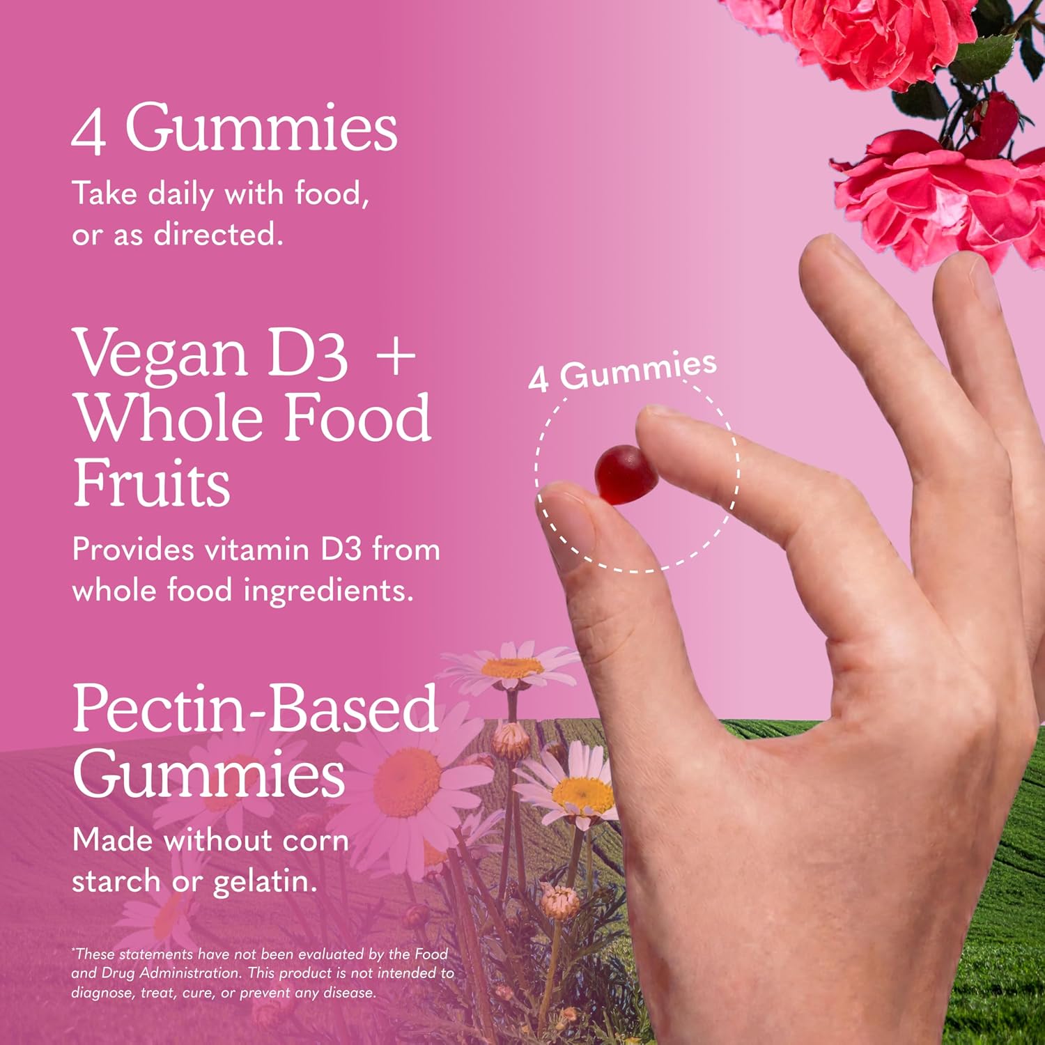 Garden of Life Organics Women's Gummies Vitamins – Multivitamin for Women with Methyl B12, C & D3, Certified Organic, Non-GM, Vegan, Berry Flavour, 120 Gummies - görsel 5