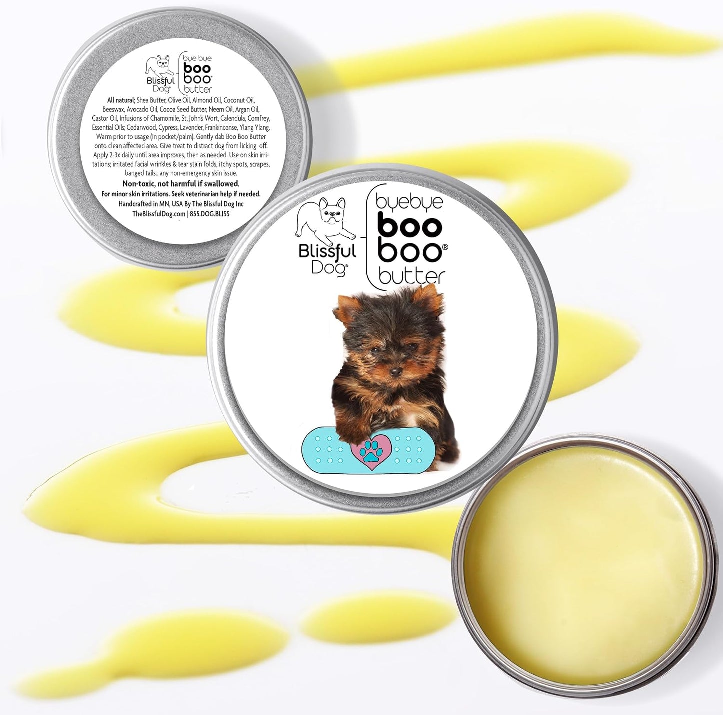 The Blissful Dog 8 oz TIN Yorkshire Terrier Booboo Butter - görsel 2