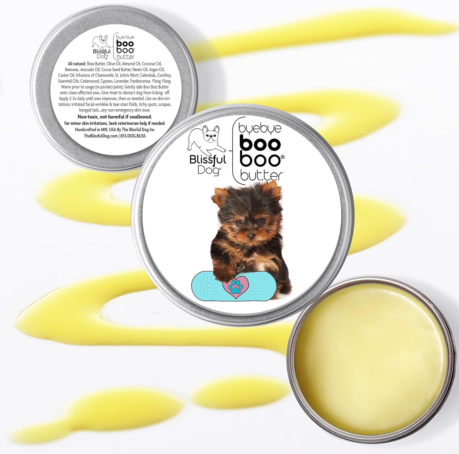 The Blissful Dog 8 oz TIN Yorkshire Terrier Booboo Butter - görsel 2