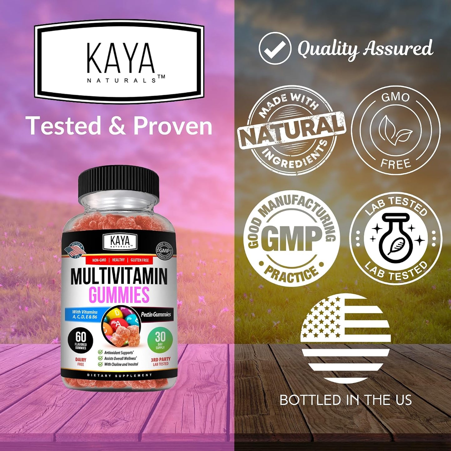 Kaya Naturals Adult Multi Vitamin Gummy, 60 Gummies - görsel 4