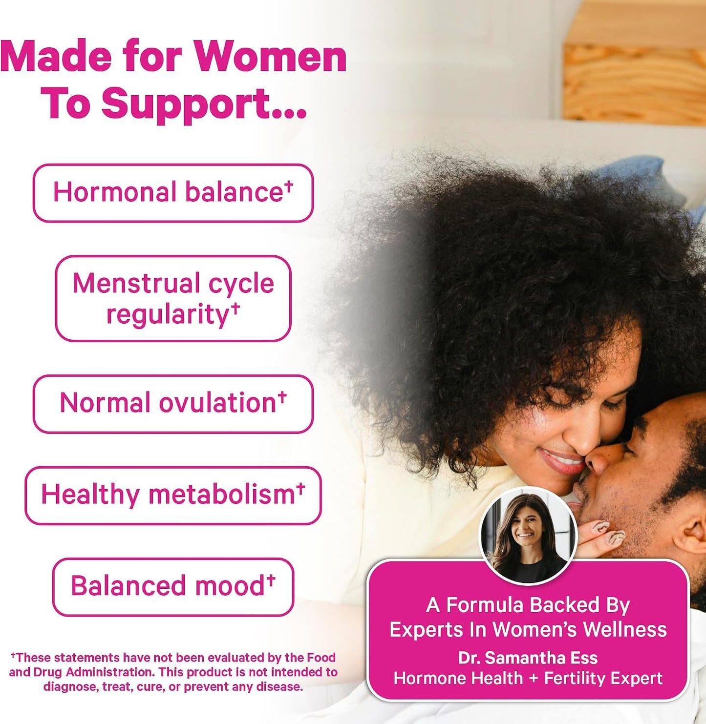 Pink Stork Myo-Inositol & D-Chiro Inositol Supplement - 3.6:1 Blend for Hormone Balance and Fertility Support - 60 Capsules - görsel 3