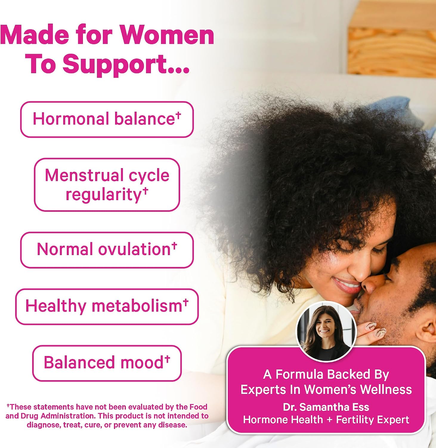 Pink Stork Myo-Inositol & D-Chiro Inositol Supplement - 3.6:1 Blend for Hormone Balance and Fertility Support - 60 Capsules - görsel 3