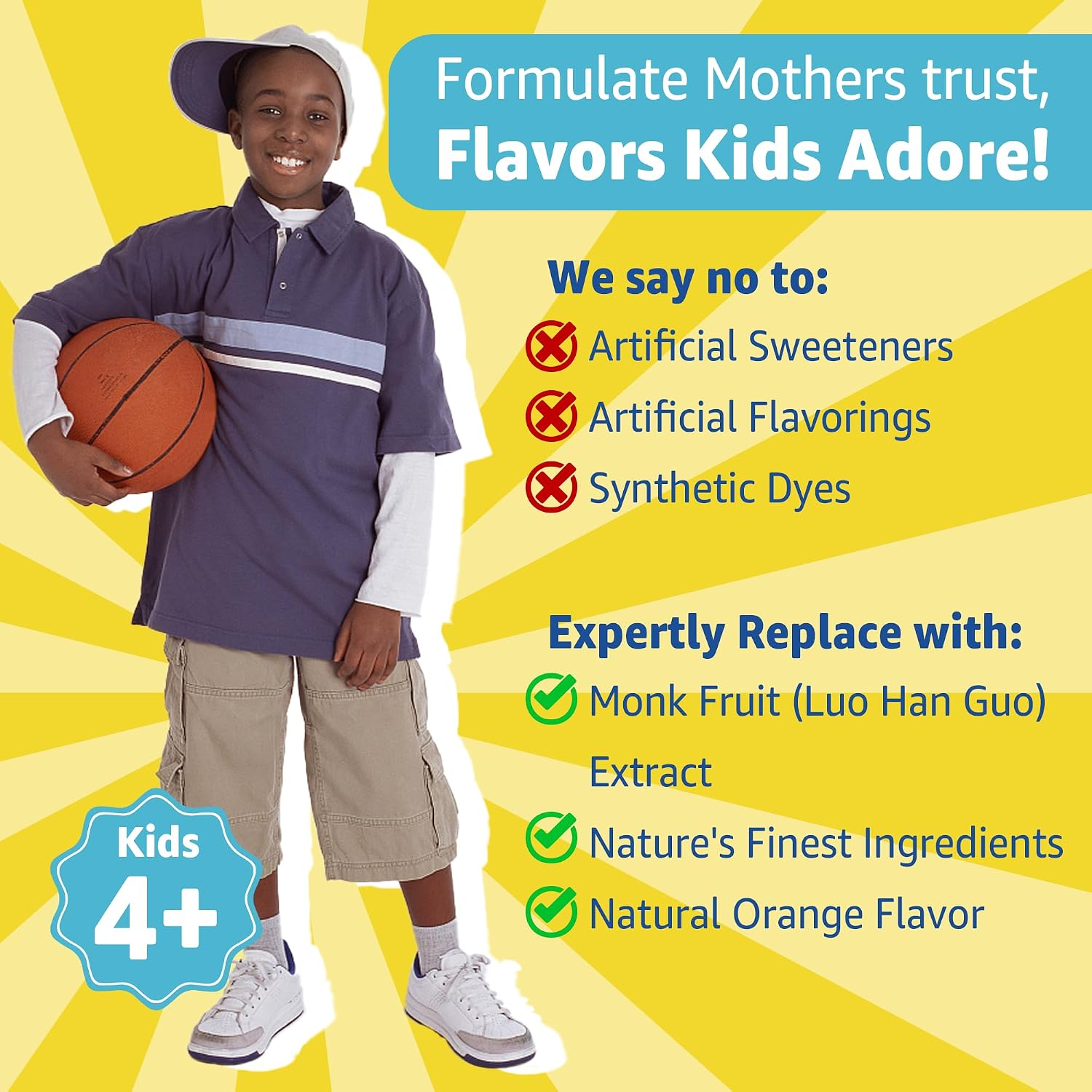 Kids Multivitamin Gummies with Iron – Sugar-free – Daily Vitamins + Probiotics & Algae Omega 3 - görsel 8