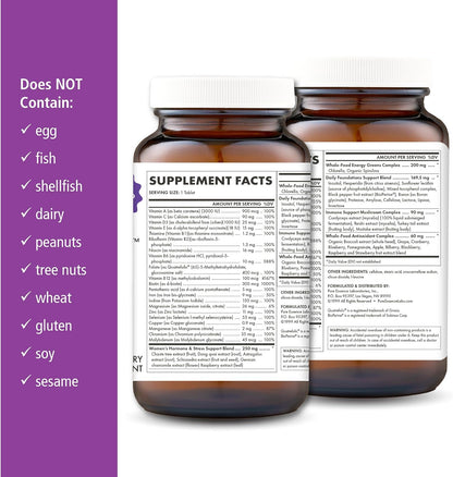 Pure Essence Labs One N Only Multivitamin for Women - Natural One a Day with Vitamin D3, B12, and Biotin - 90 Tablets