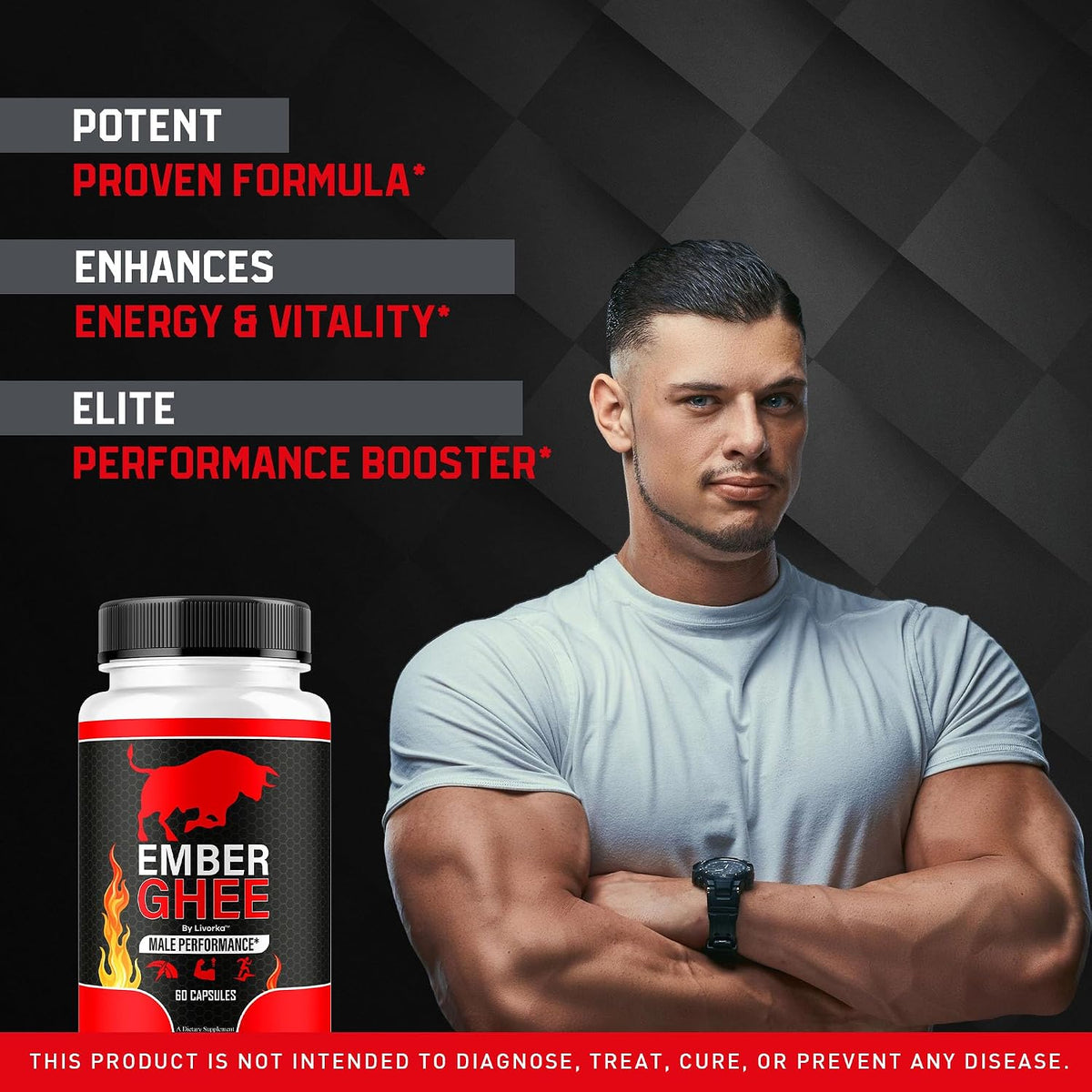Ember Ghee Pills for Men – Premium All-Natural Multivitamin Supplement (300 Capsules) – Image 3