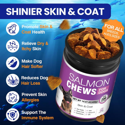 TTLXBL Omega 3 Fish Oil Supplement for Dogs – Medium dogs (11-23 kg): 2 chews per day – Image 2