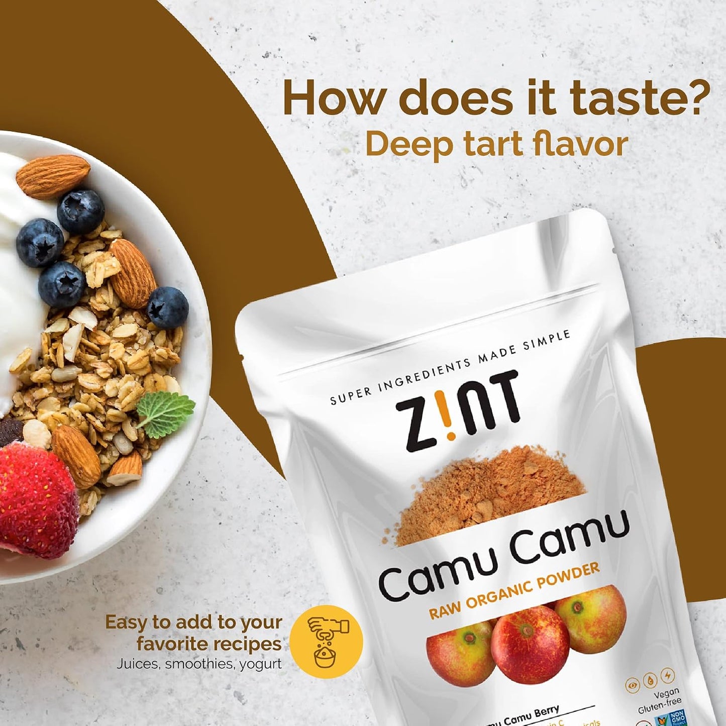 Camu Camu Powder, Natural Vitamin C by Zint: Raw Organic Antioxidant Superfood - Immune Support & Anti-Ageing - Non-GM, Super Vitamin C Berry (100 g) - görsel 6