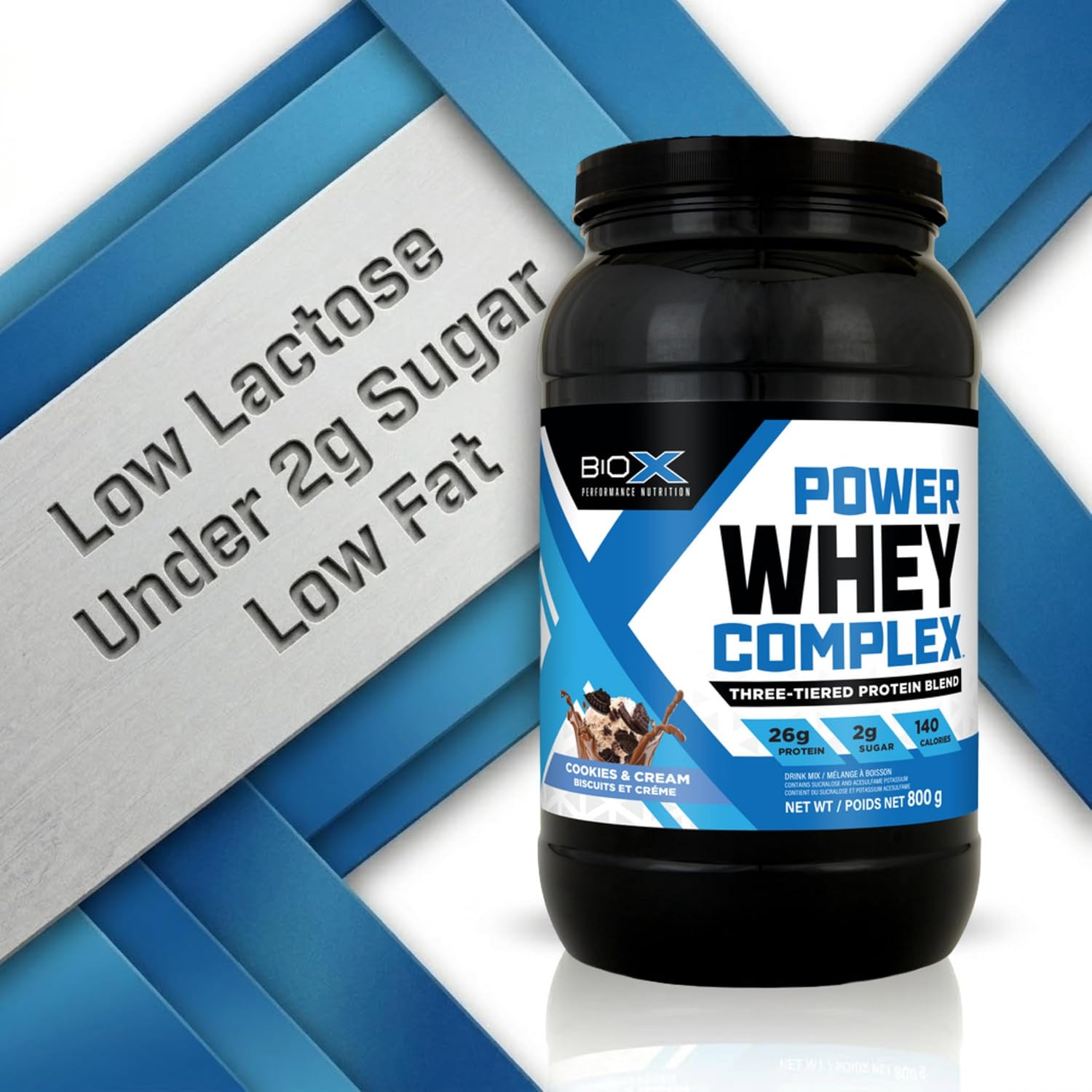 BioX Power Whey Complex | High Protein 100% Pure Whey Protein Powder | 26g Protein | 52 Servings, 1.8kg (Chocolate) - görsel 5