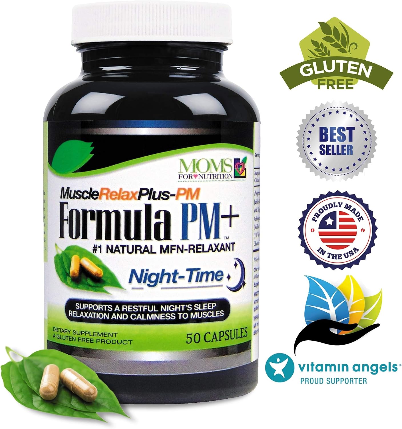 All Natural Muscle Relax Formula PM Plus – Night-Time Relaxer – Maximum Strength Natural Relief (50 Capsules) - görsel 4