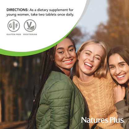 NaturesPlus Source of Life Power Teen for Her Multivitamin - 60 Chewable Tablets, Natural Berry