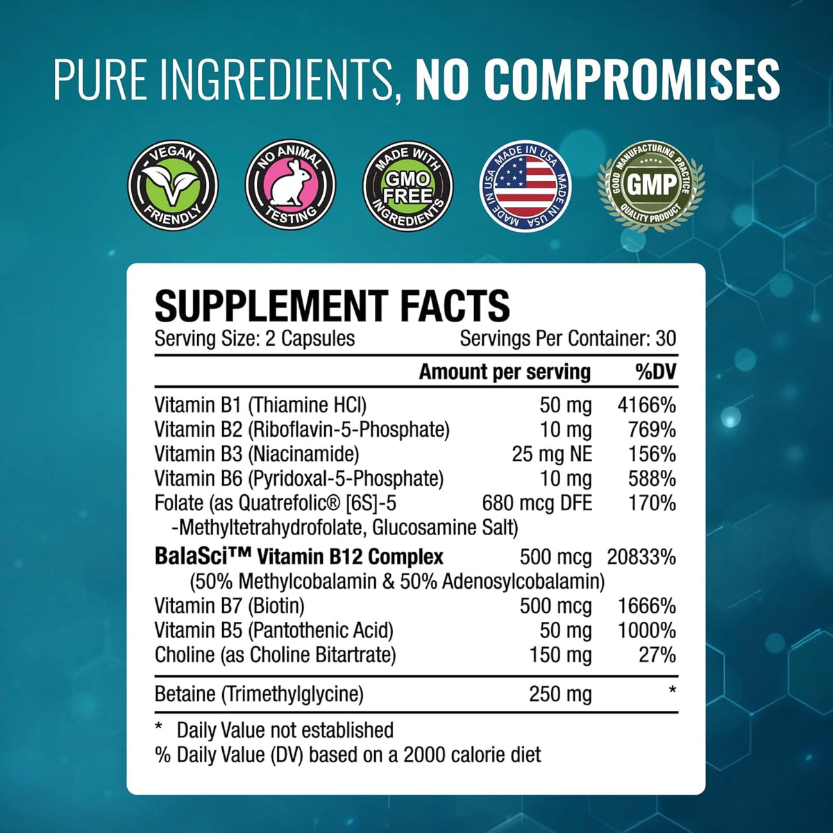 Approved Science Methylated B Complex – Full – Immune Health: They support the production and function of immune – Image 7