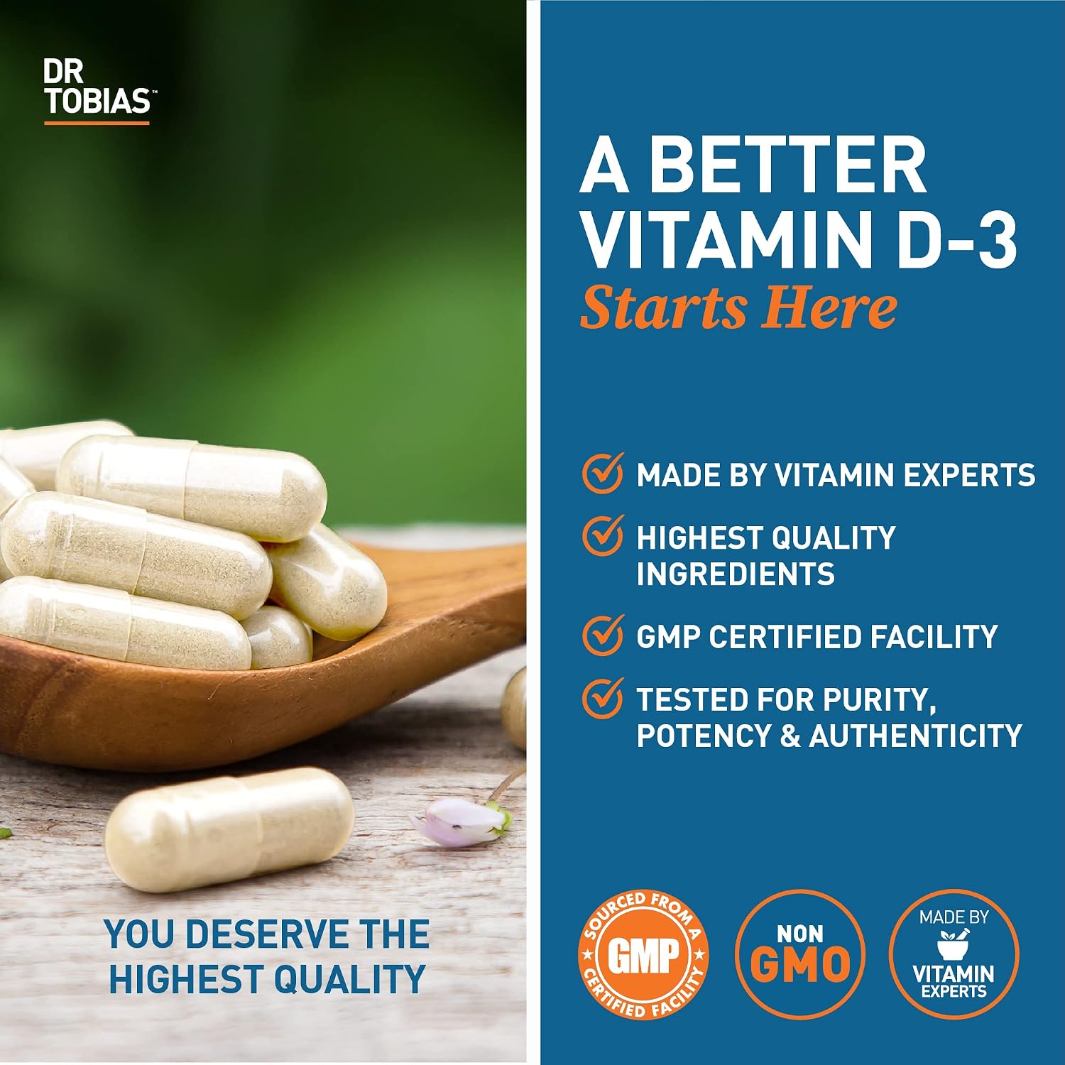 Dr. Tobias Vitamin D3 5000 IU, 90 Capsules - görsel 6