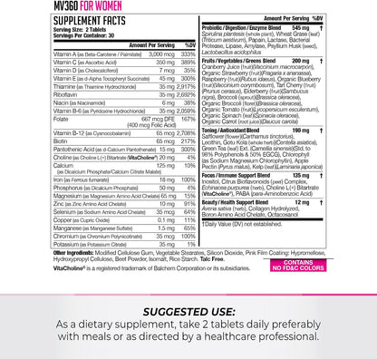 FitLife Brands Women's's Nutrition MV360 - 5-in-1 Complete Multivitamin, 60 Tablets