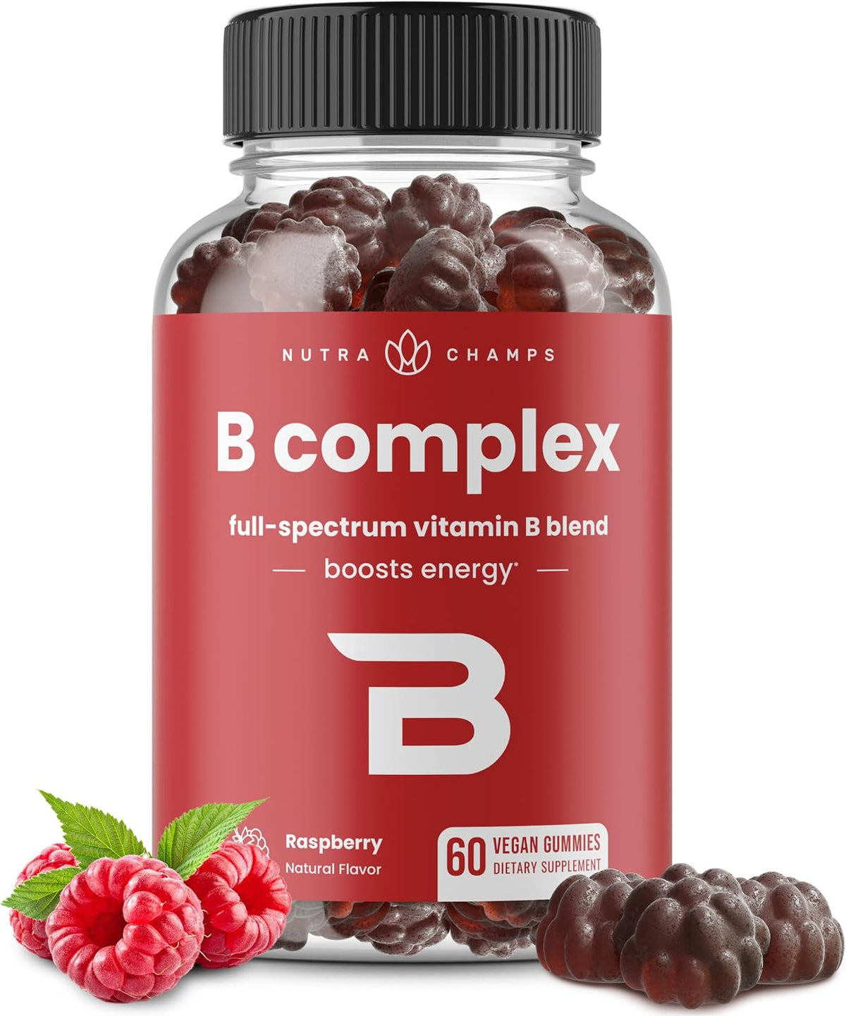 NutraChamps Vitamin B Complex Gummies – – Vitamin B1 (Thiamine) – Helps convert nutrients into energy and supports – Image 1