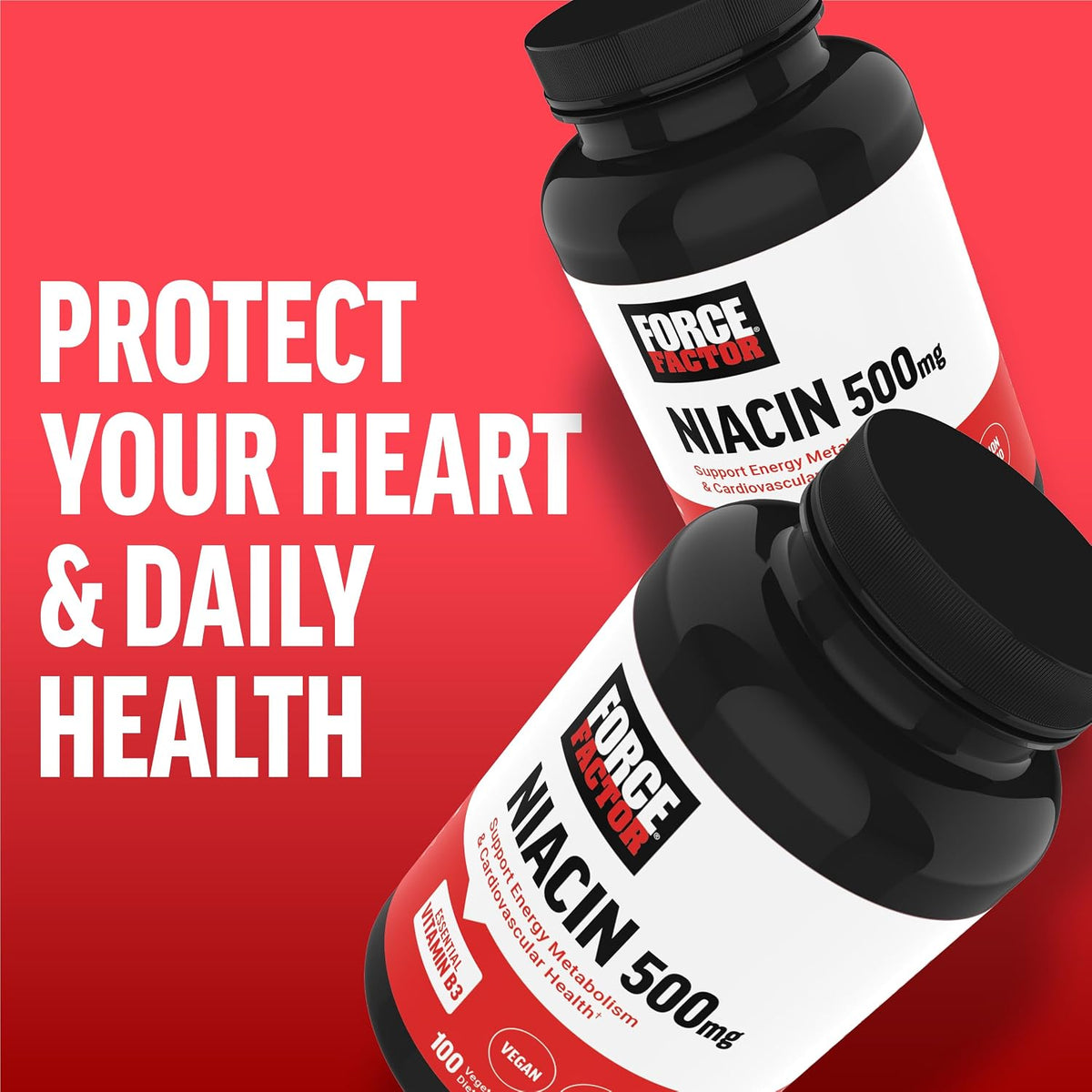 Force Factor Niacin 500mg – Vitamin B3 Supplement for Heart Health & Energy – Image 6