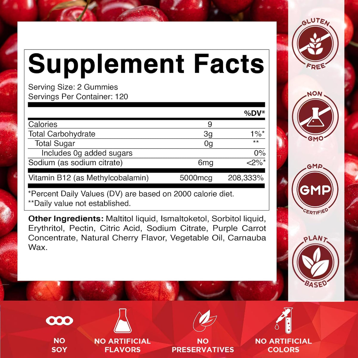 Vitamatic Extra Strength Vitamin B12 5000 – Supports energy metabolism and nervous system health – Image 2