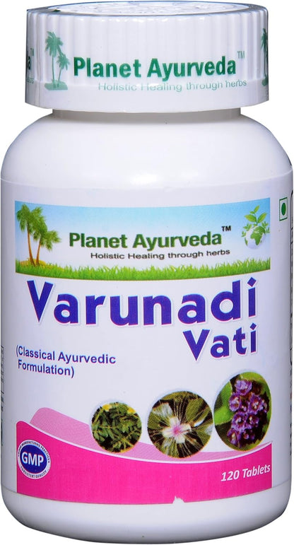 Planet Ayurveda Varunadi Vati – Herbal Tablets, 100% Natural and Pure (2 Bottles, 240 Tablets)