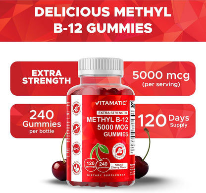 Vitamatic Extra Strength Vitamin B12 5000 – Non-GM and Gluten Free – Image 5
