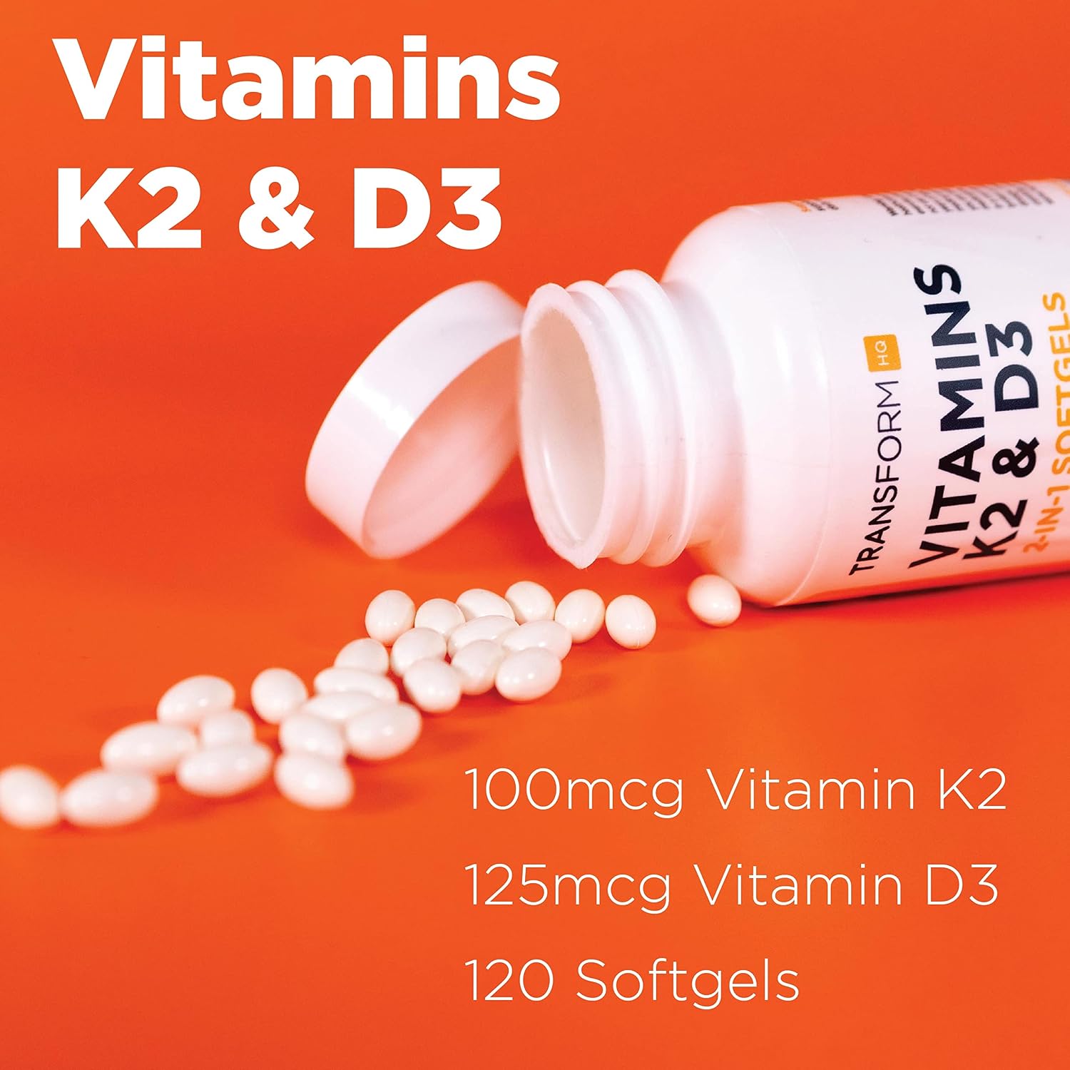 TransformHQ Vitamin K2 (MK7) (100mcg) + Vitamin D3 (5000 IU) - 120 Soft-gels - görsel 6