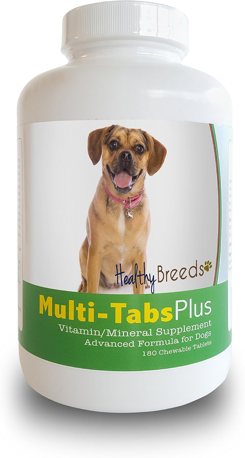 Healthy Breeds Puggle Multi-Tabs Plus Chewable Tablets 180 Count - görsel 1