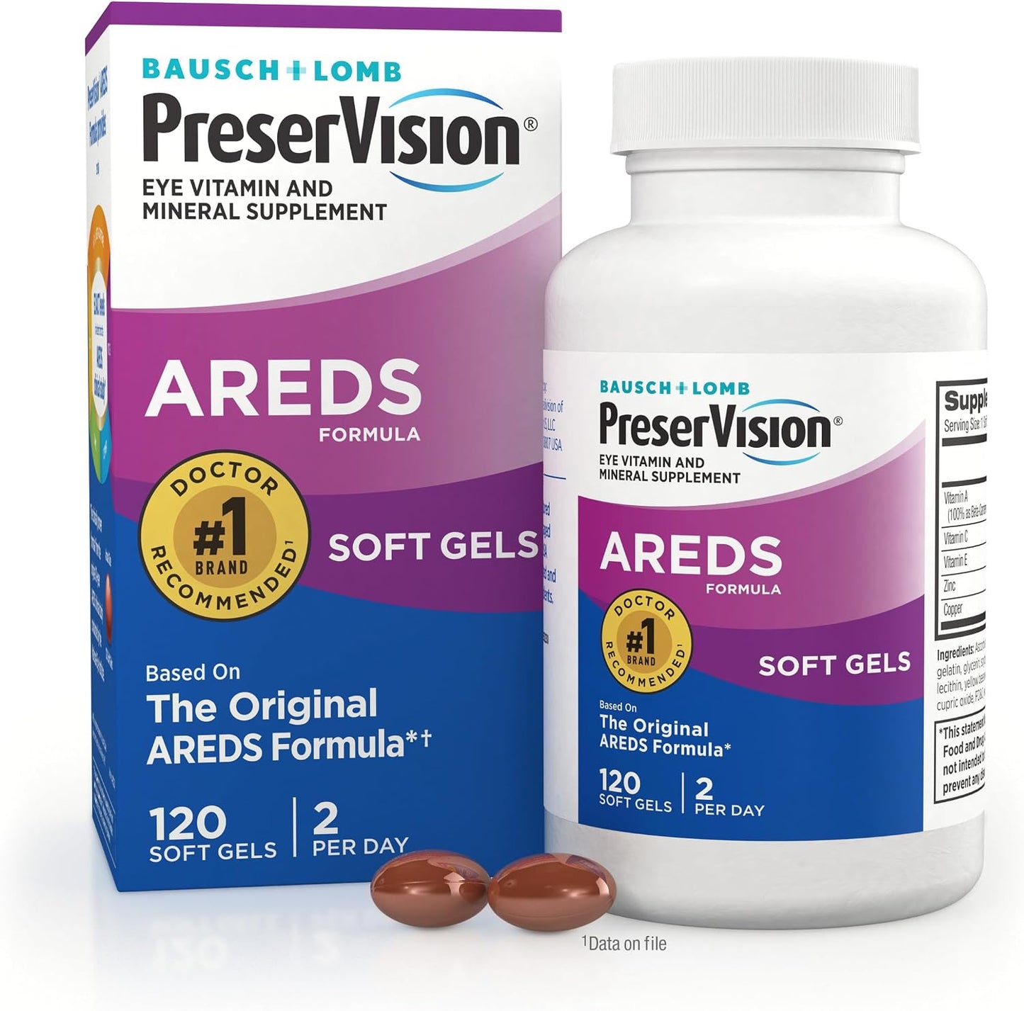 PreserVision AREDS Eye Vitamins - 120 Softgels - görsel 1