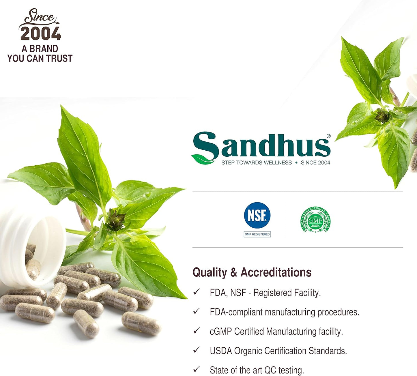 Sandhu's Guduchi (Tinospora Cordifolia) Giloy 100 Vegetarian Capsules Immune Support 1000mg per Serving - görsel 6