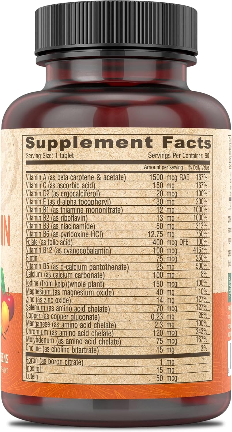 DEVA Vegan Multivitamin and Mineral Supplement - One a Day Formula with Greens - Iron Free - 90 Coated Tablets (Pack of 2) - görsel 2