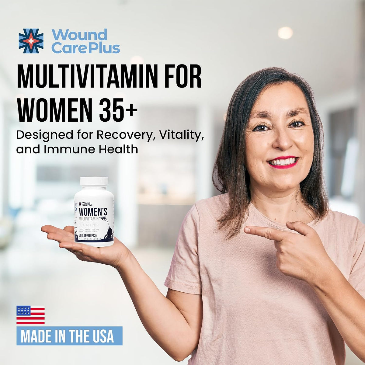 Wound Care Plus Women's's Multivitamin - – Vitamin C: An antioxidant that supports immune function and collagen – Image 3