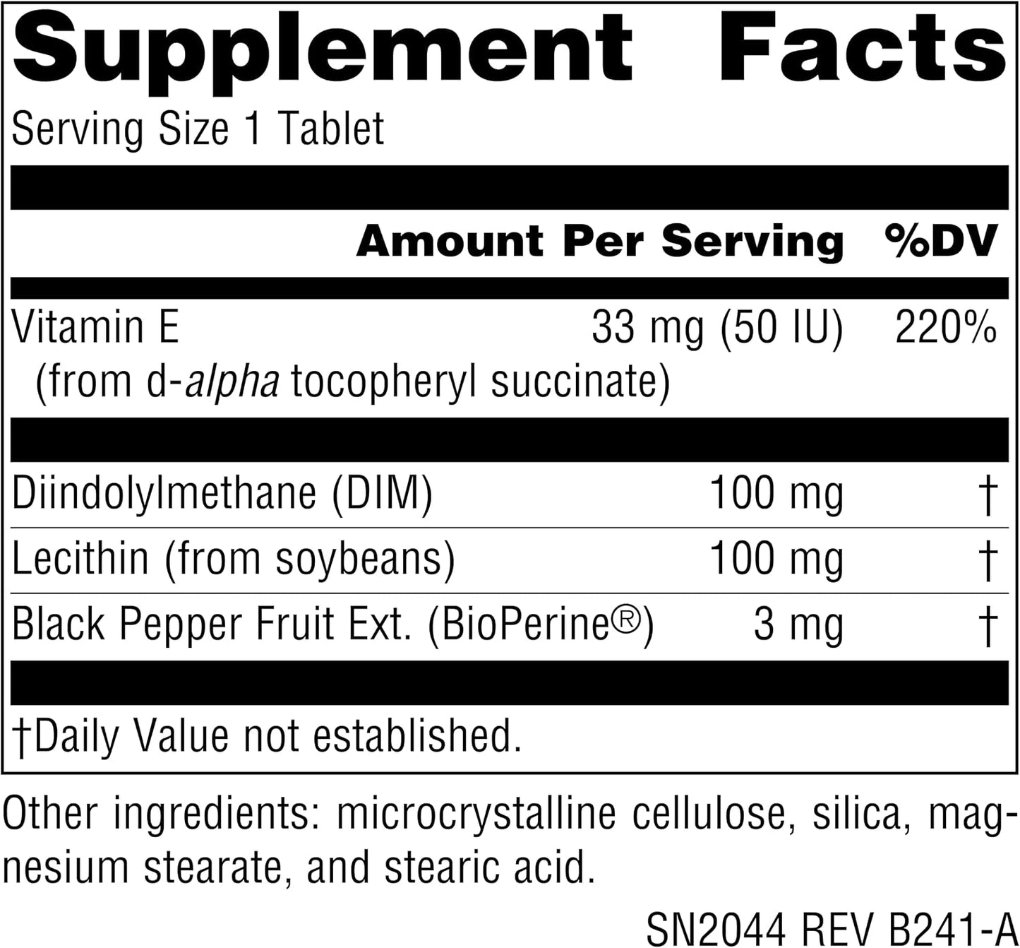 Source Naturals DIM, Diindolylmethane 100mg with BioPerine, Vitamin E & More - 180 Tablets - görsel 4