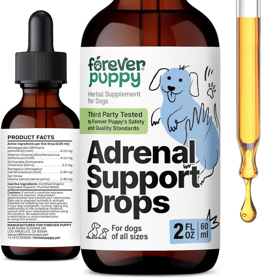 Forever Puppy Adrenal Support Drops for Dogs – Supports adrenal health: Adaptogenic herbs like ashwagandha and – Image 1