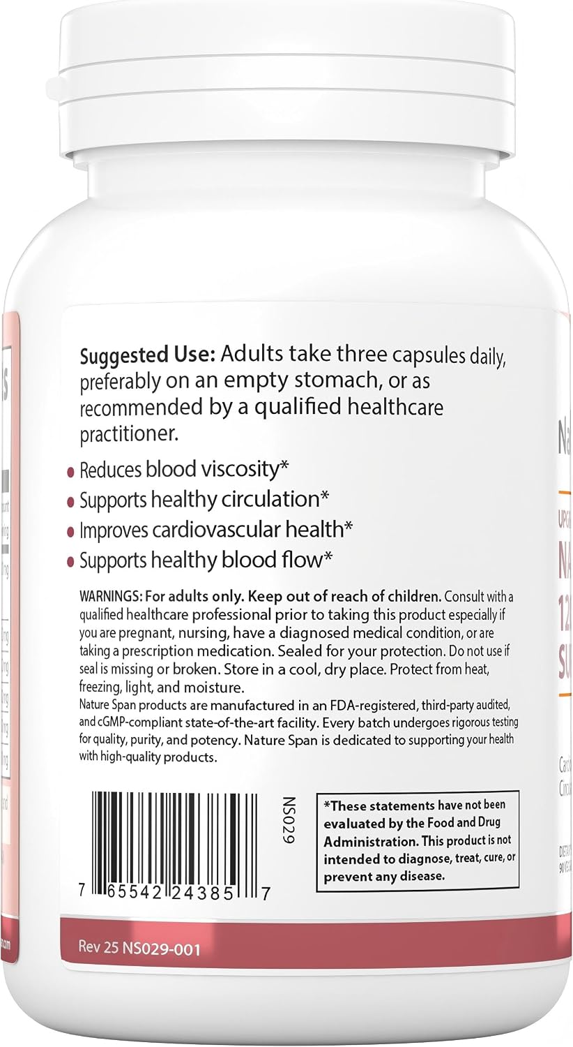 NATURESPAN Nattokinase 12,000 FU Supplement - 90 Capsules, Enzyme-Based Formula for Daily Wellbeing - görsel 3