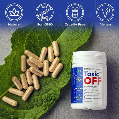 TOXIC OFF Daily Easy Swallow Capsules, 20 Servings