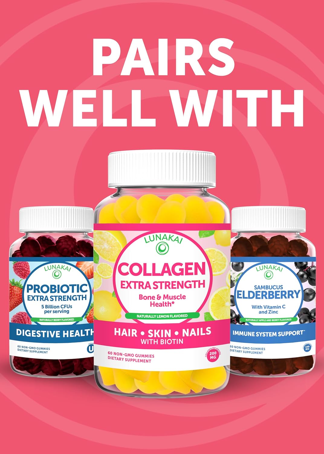 Lunakai USA Made Women's's Multivitamin Gummies – Daily 16 Multi Vitamins for Energy & Wellbeing, 60ct – Image 8
