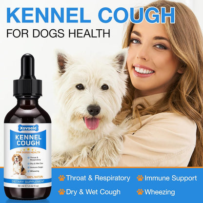 Kennel Cough Drops for Dogs – Natural Herbal Supplement for All Breeds & Sizes