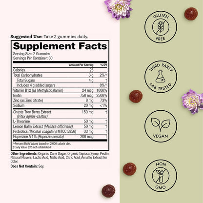 Winged Wellbeing Teen Queen Multivitamin Gummies for Teen Girls – Mood & Hormonal Support – 60 Gummies