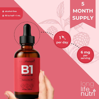 LongLifeNutri Vitamin B1 Liquid Drops – – Individuals with digestive conditions – Conditions like Crohn’s disease, – Image 6