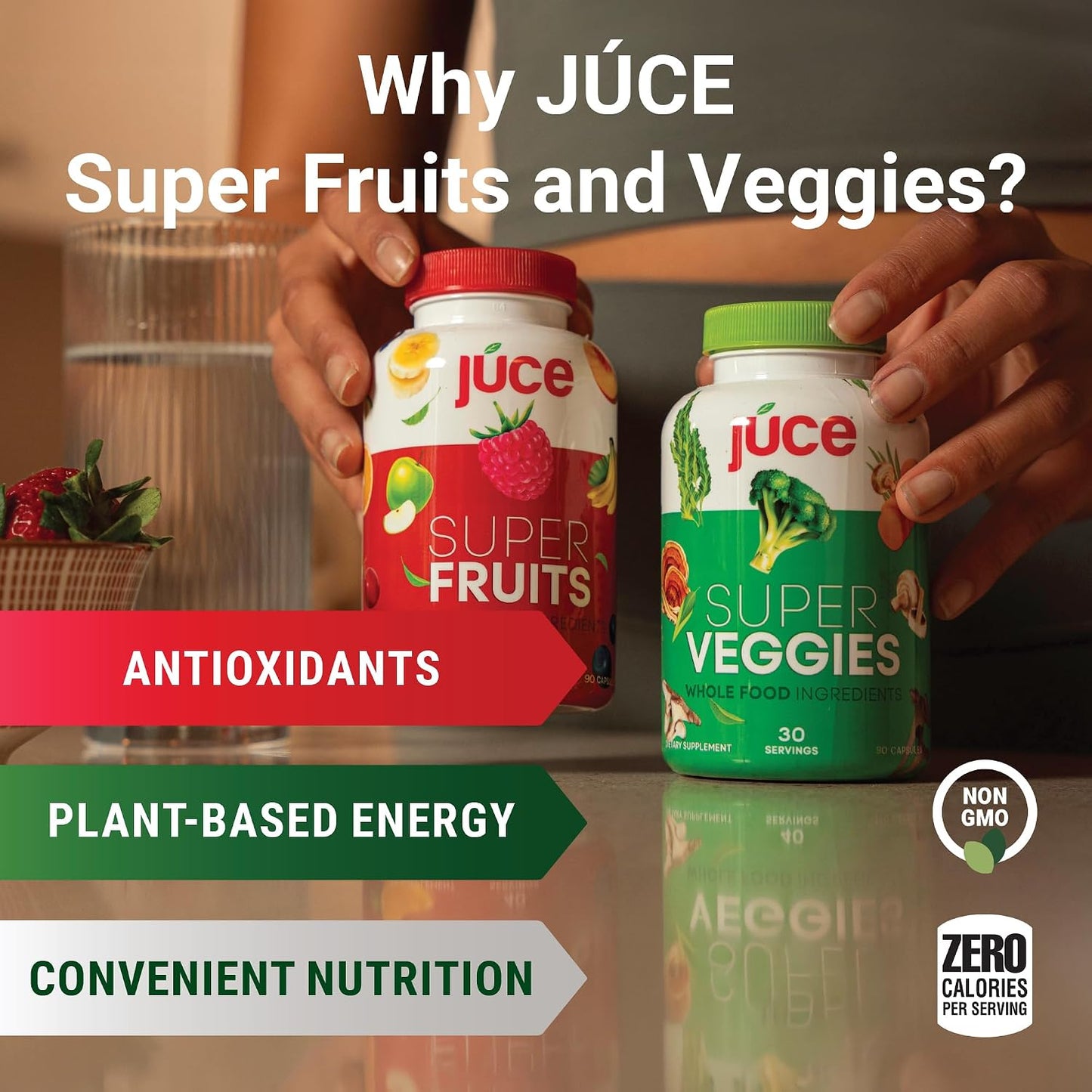 Juce Original Formula - Organic Super Fruit & Veggies Supplement - 180 Capsules - görsel 2