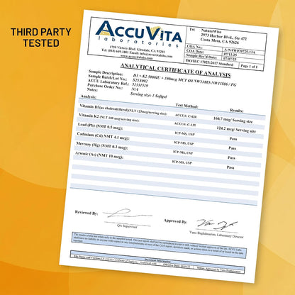 NatureWise Vegan Vitamin D3 + K2 with – Purity & Testing: Manufactured in the USA in a cGMP-certified facility, – Image 7