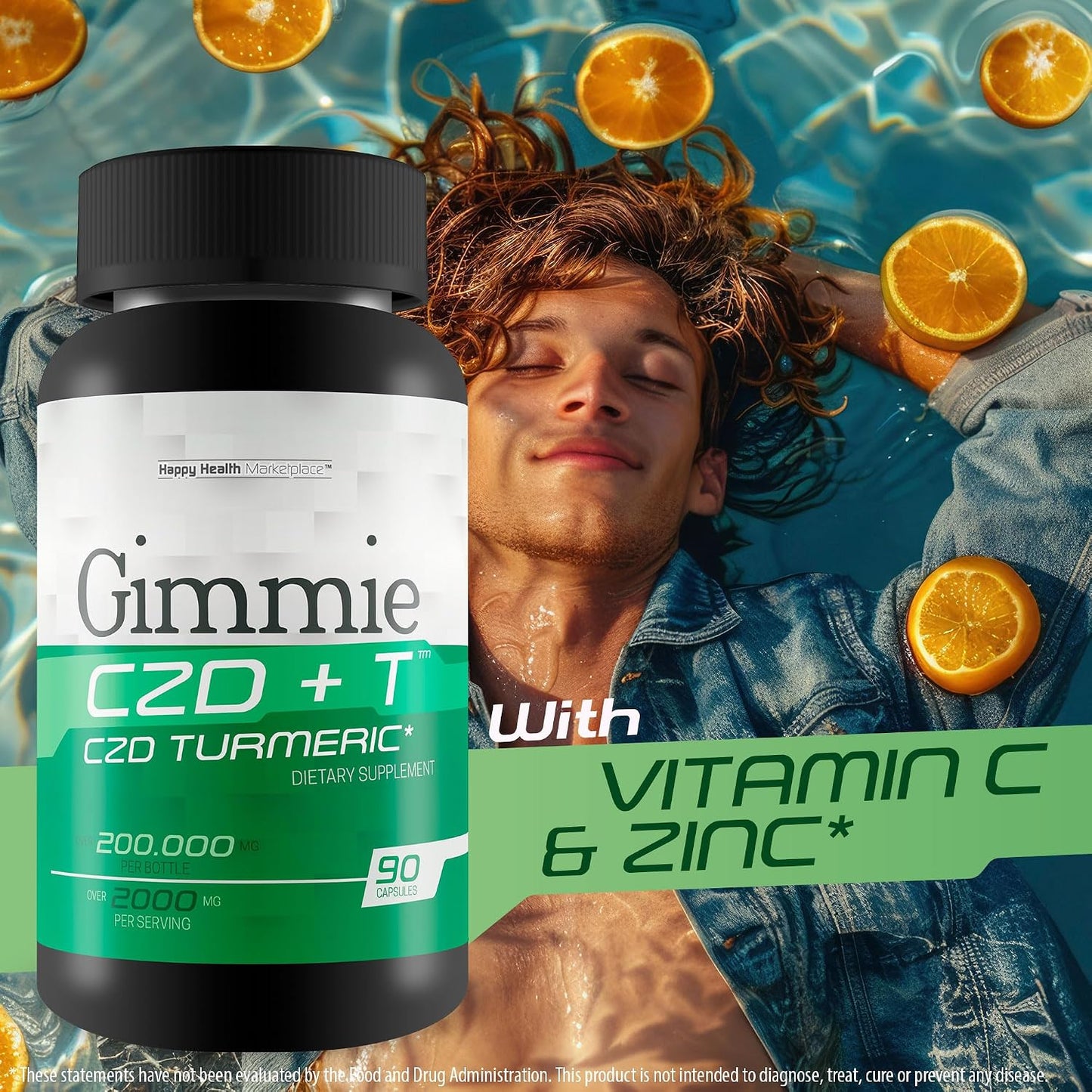 Gimmie CZD + T - Advanced Immune Support Supplement with Vitamin C, D, Zinc, Magnesium and Turmeric - görsel 6