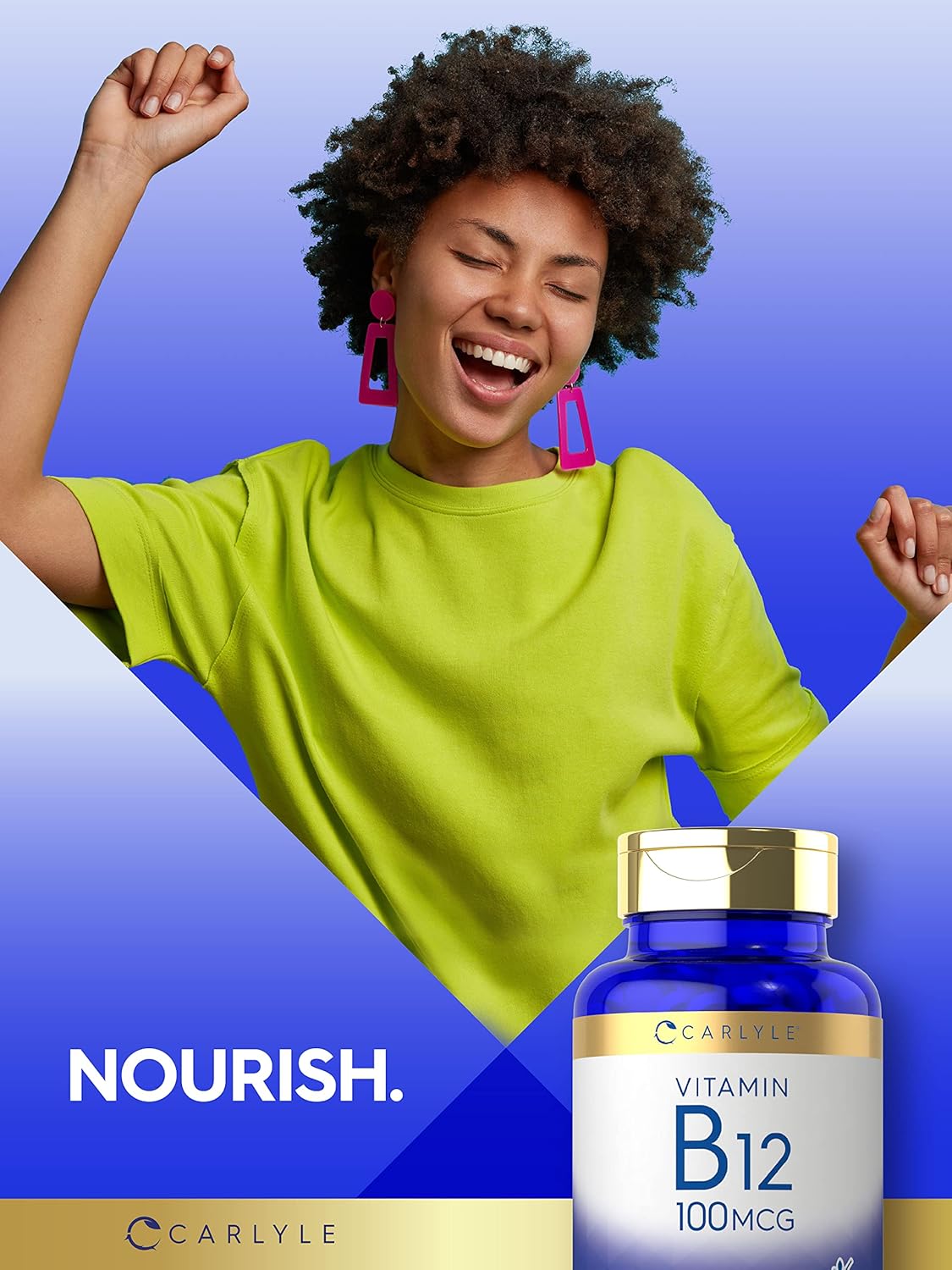 Carlyle Vitamin B12 100mcg | 200 Tablets | Vegan, Non-GM, Gluten free Supplement - görsel 6