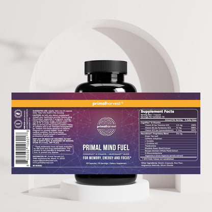 Primal Mind Fuel Brain Supplement – Nootropic for Focussed, Energy and Memory (2 Pack)