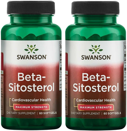 Swanson Beta Sitosterol – Plant Sterol Formula (160mg, 60 Softgels, 2-Pack)