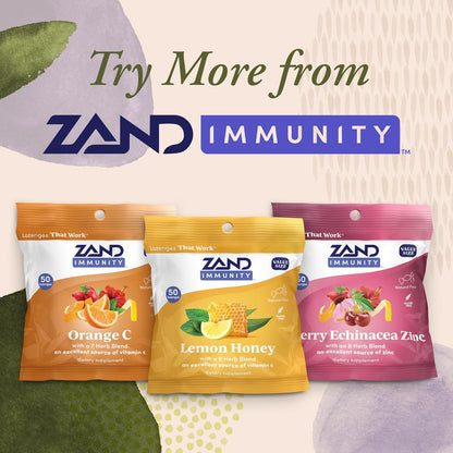 ZAND Immunity Variety 3 Pack - Lemon Zinc, Menthol, Cherry Echinacea Zinc Throat Lozenges - 50ct each – Image 5