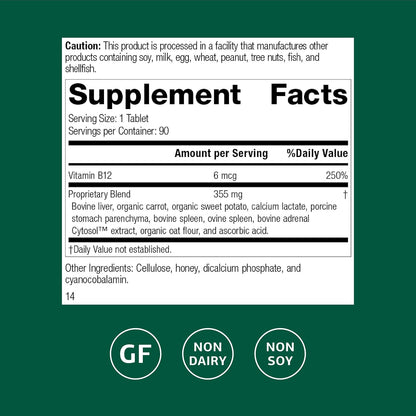 Standard Process Cataplex B12 - Vitamin B12 Supplement - 90 Tablets